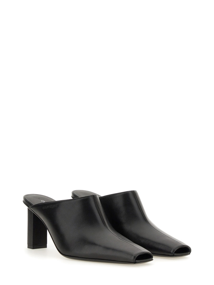 Black Mule Sleek Goat Leather