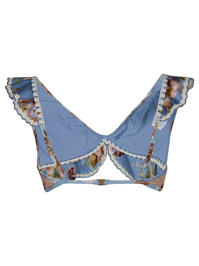 Awaken Crochet Tri Bikini Top Multicolour Polyamide Elastane Costume