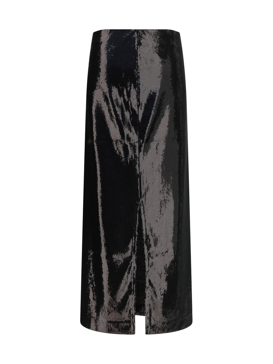 Skirt Sequin Black Polyester