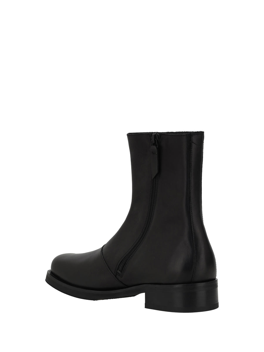 Camion Ankle Boots Black Calf Leather Bos Taurus
