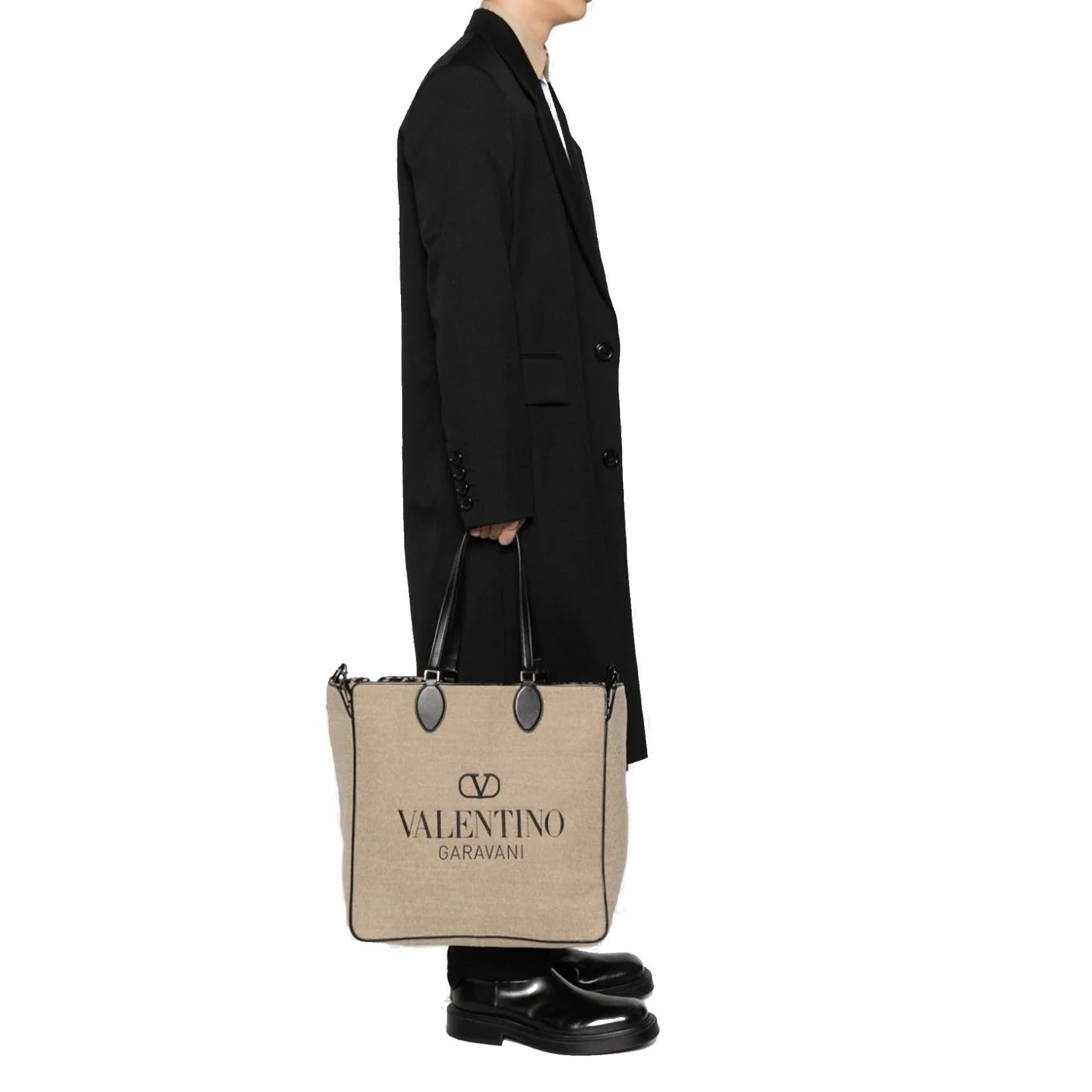 Garavani Toile Iconographe Reversible Tote Bag Beige Wool