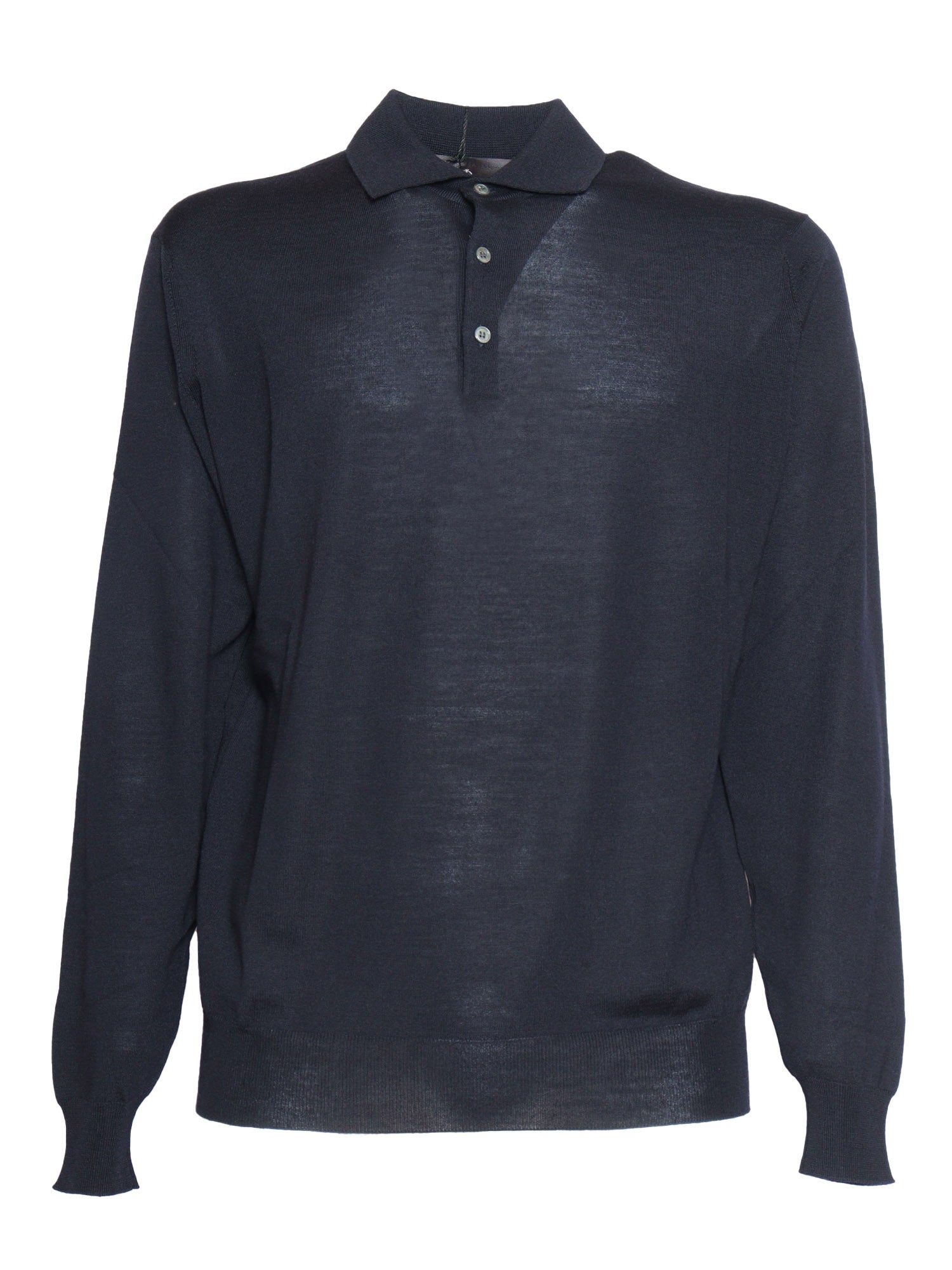 Merino Wool Polo Blue Virgin Shirt