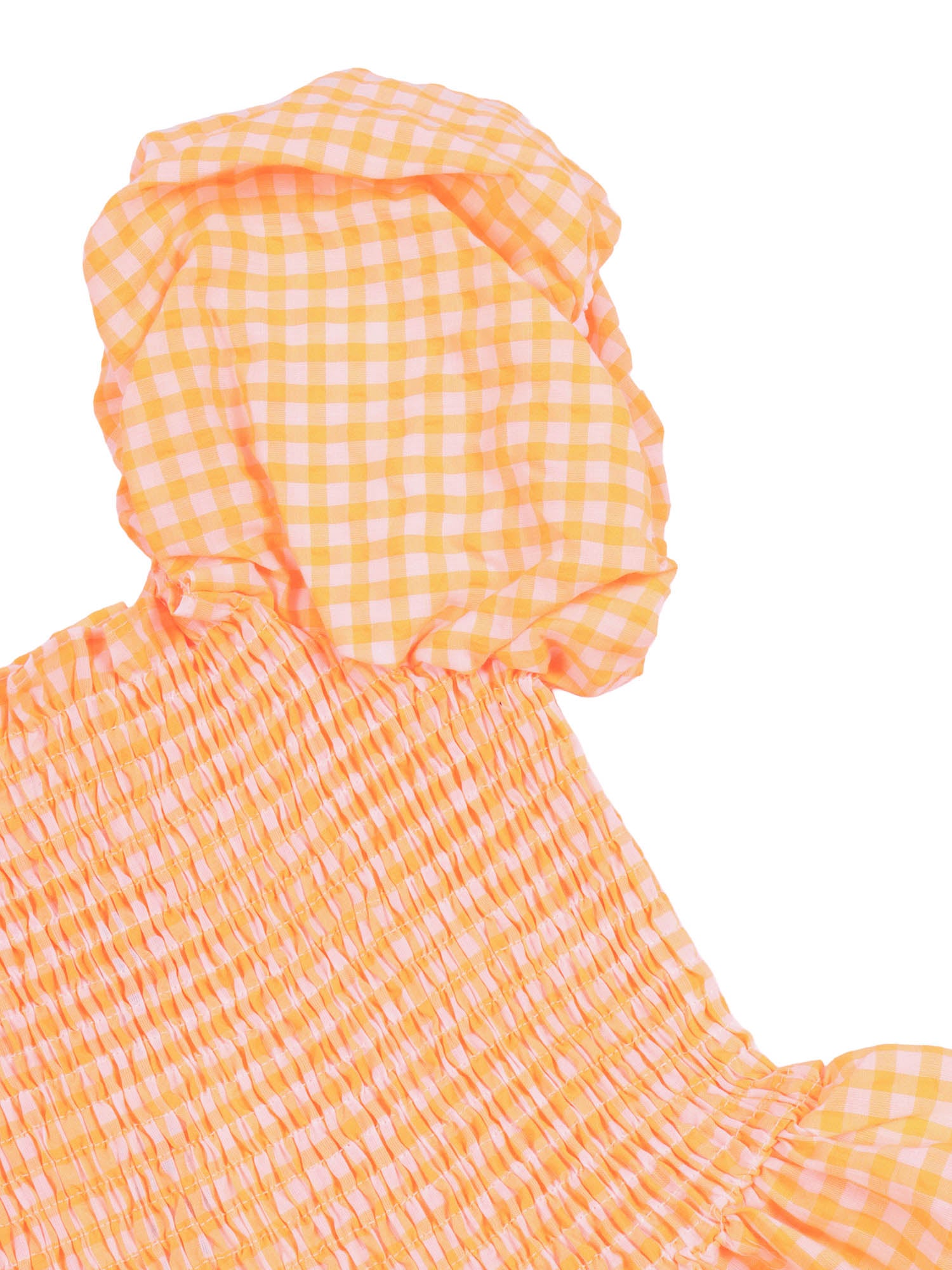 Cherisla Dress Ss Orange Cotton Polyester