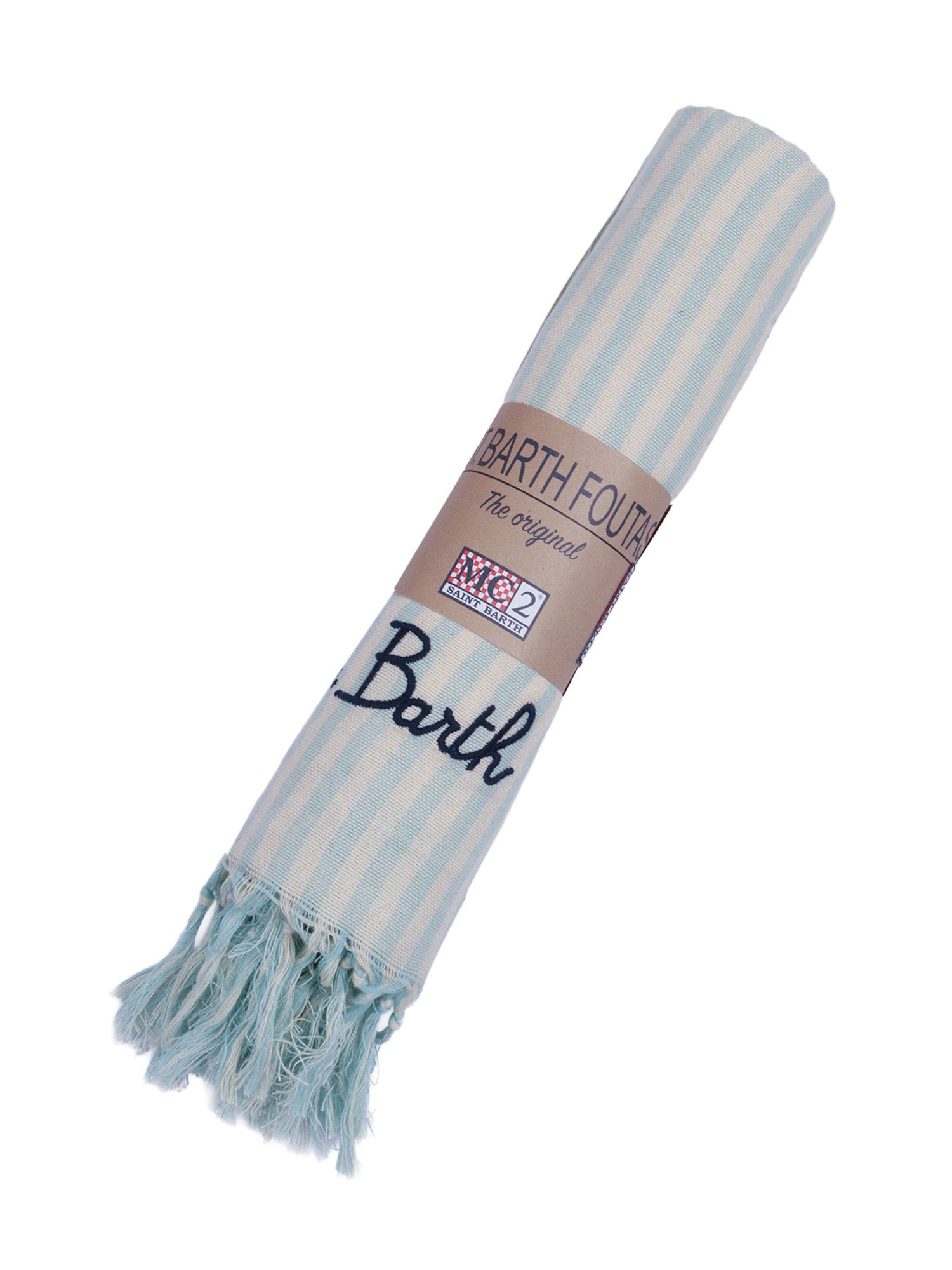 Foutas Light N-Stripes S V 31 Emb Blue Cotton Telo Mare