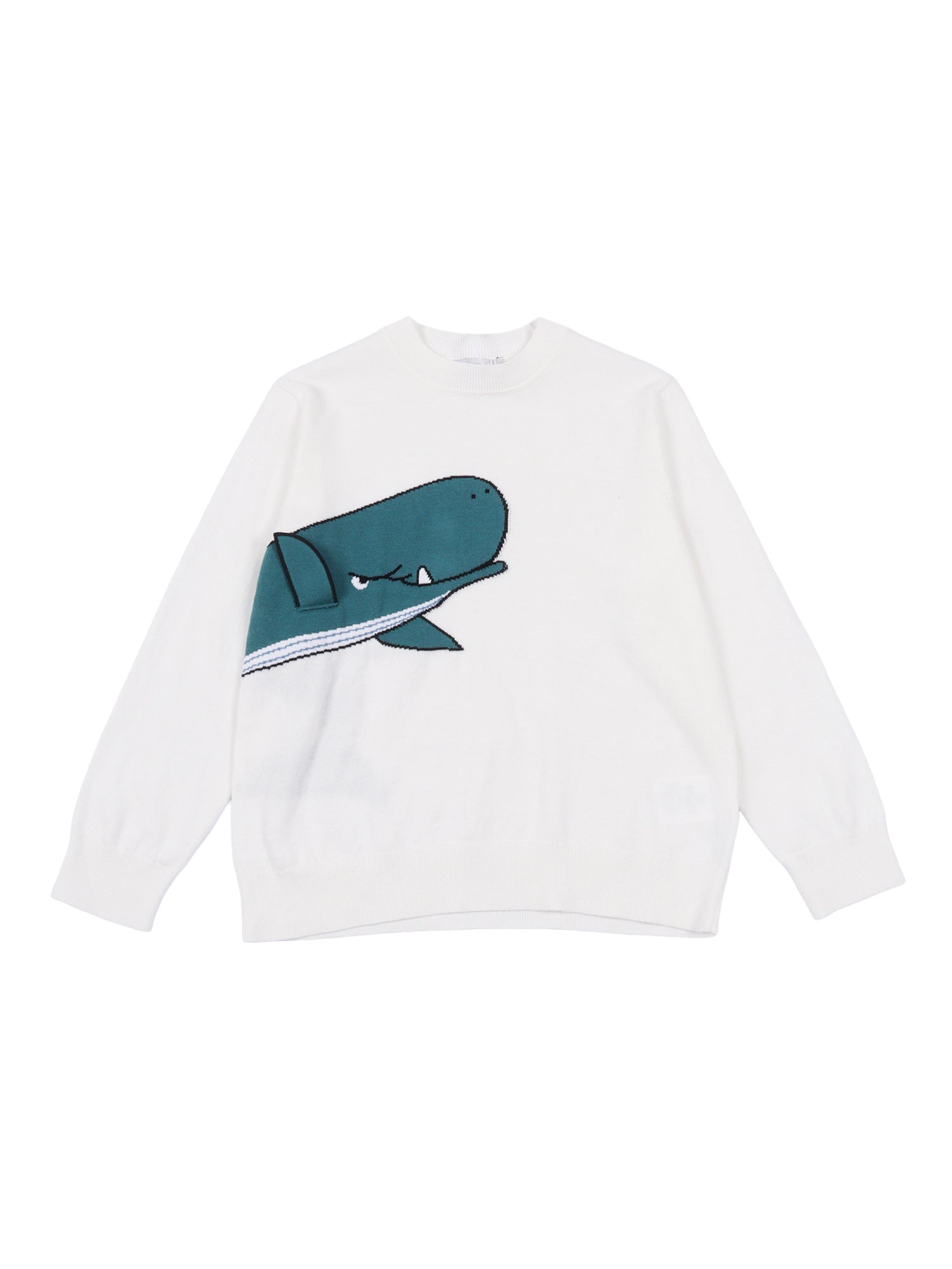 JUMPER White Cotton Crewneck