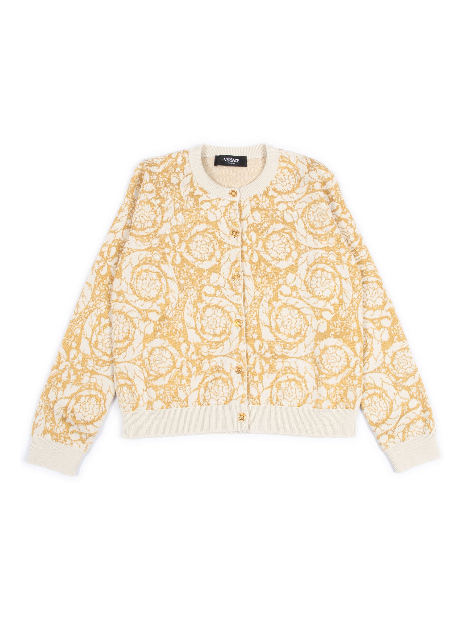Knitwear Yellow Viscose Cotton Crewneck
