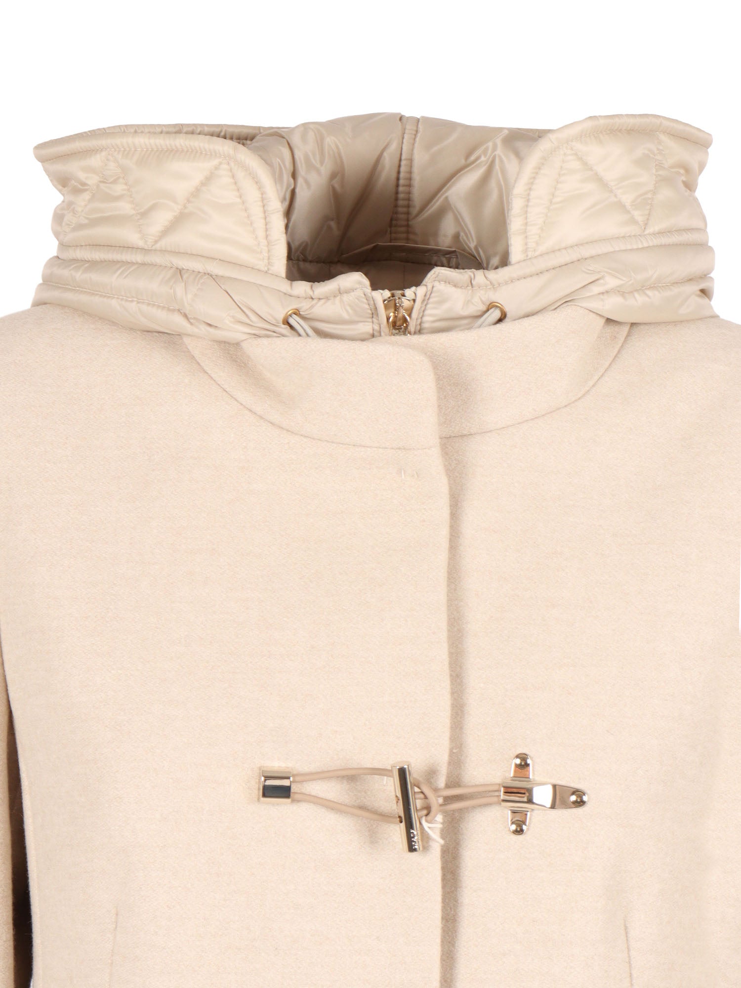 Toggle Db Front Nylon Coat White