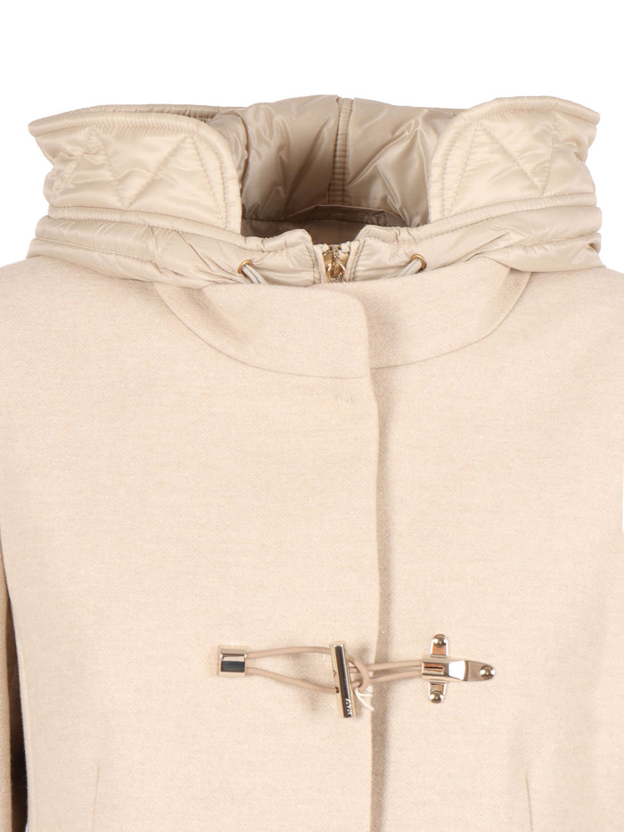 Toggle Db Front Nylon Coat White