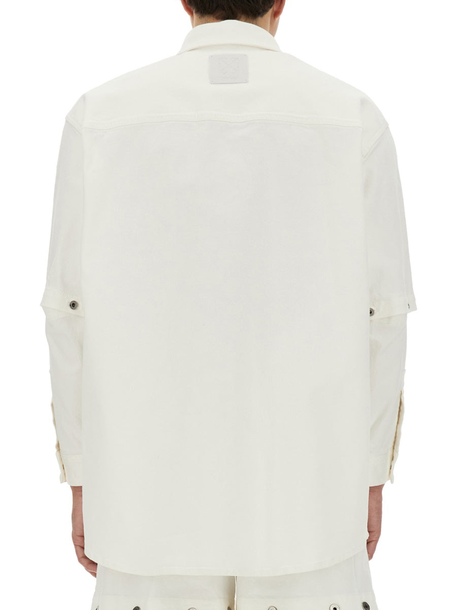 90s Jacket-Shirt White Cotton