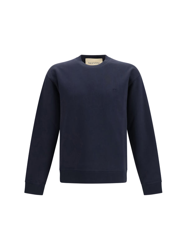 Cotton Sweatshirt Vlogo Navy Sweatshirts