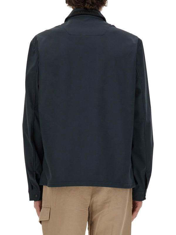 Logo Jacket Blue Polyester