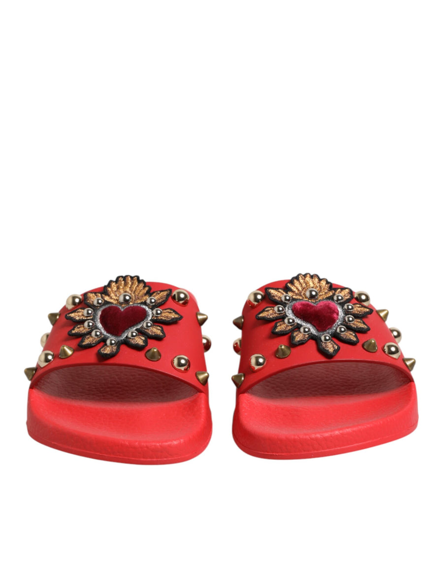 Dolce & Gabbana Rubber sole slides in red