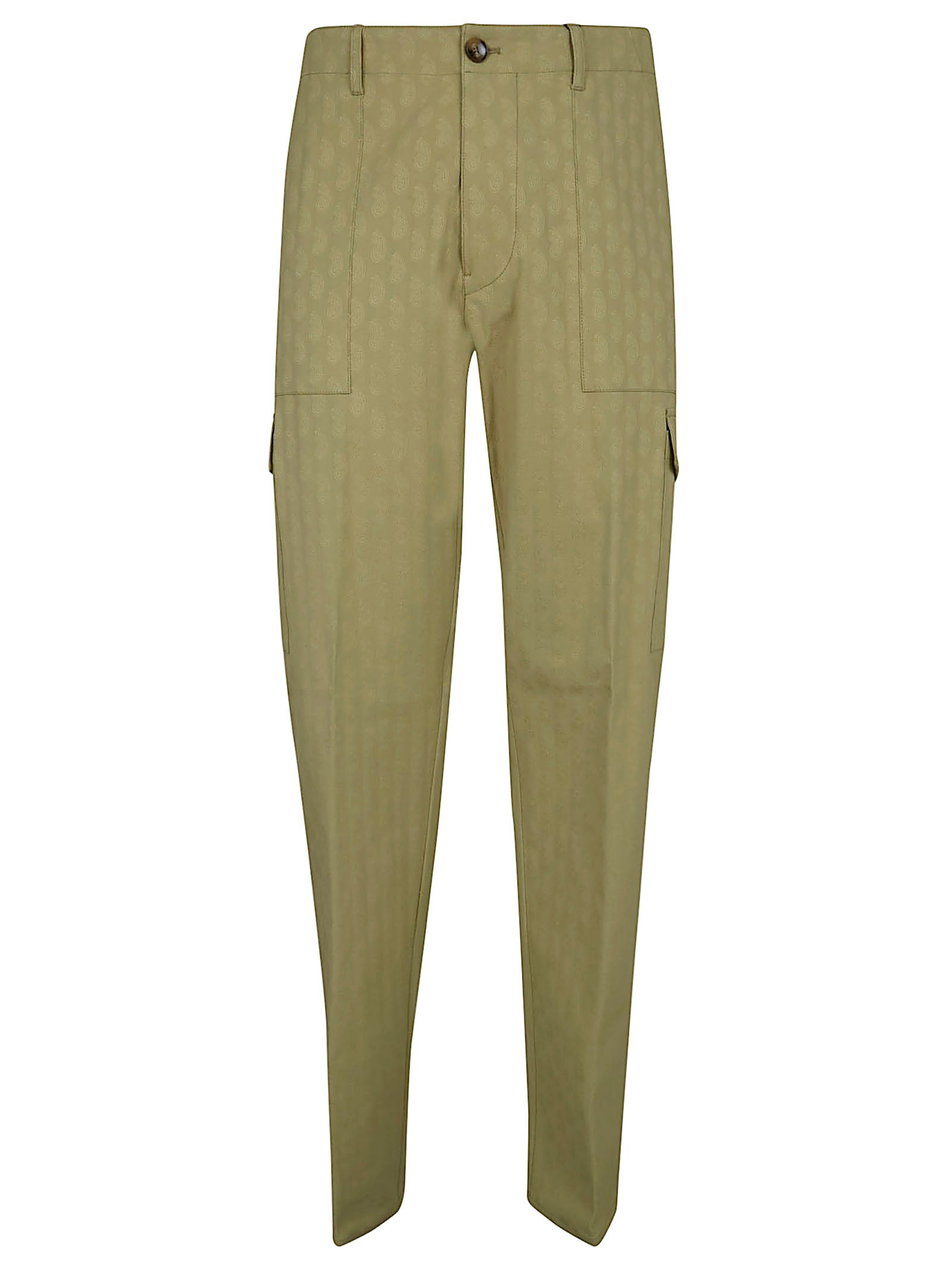 Cargo Trousers Brown Cotone Elastan Pantaloni