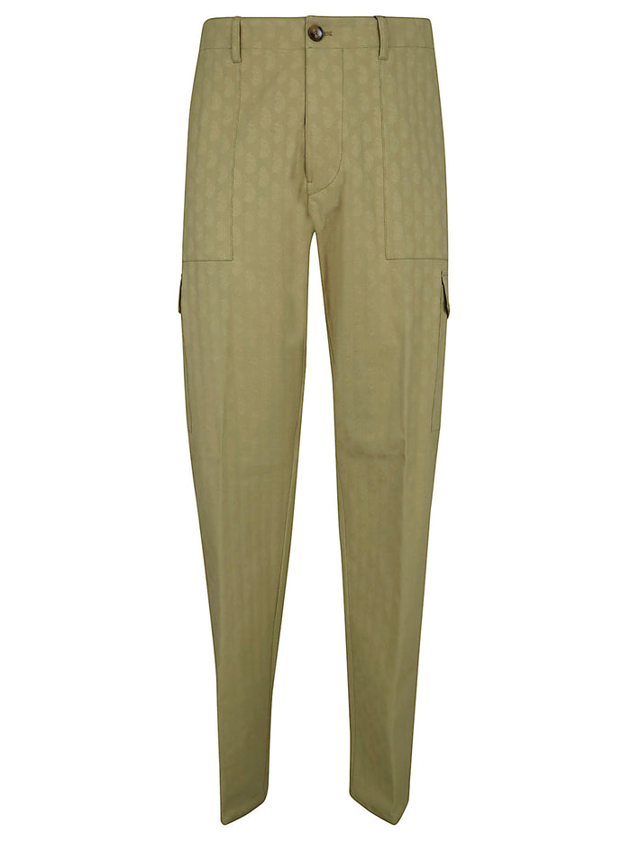 Cargo Trousers Brown Cotone Elastan Pantaloni