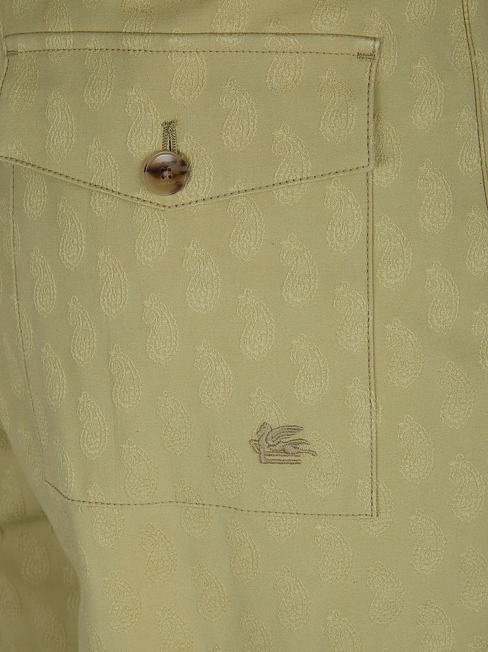 Cargo Trousers Brown Cotone Elastan Pantaloni