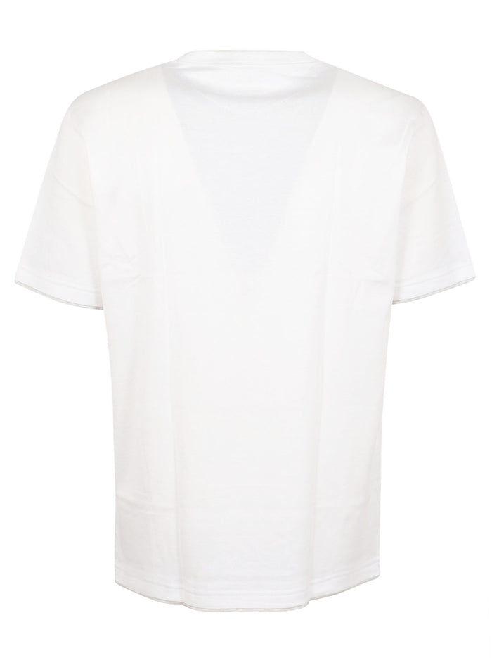 Crew-neck T-shirts White Cotton T-shirt