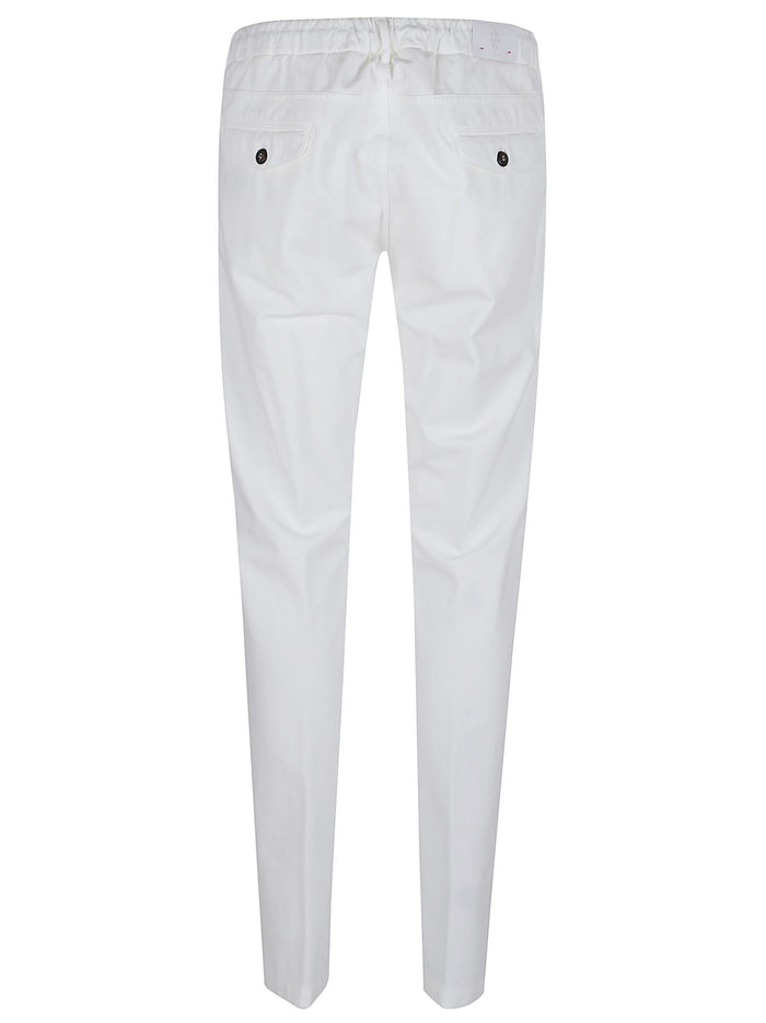 Pantaloni - Pants White Cotton Nylon Elastane