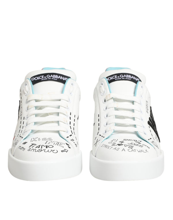 Dolce & Gabbana 100% Calf Leather sneakers in white