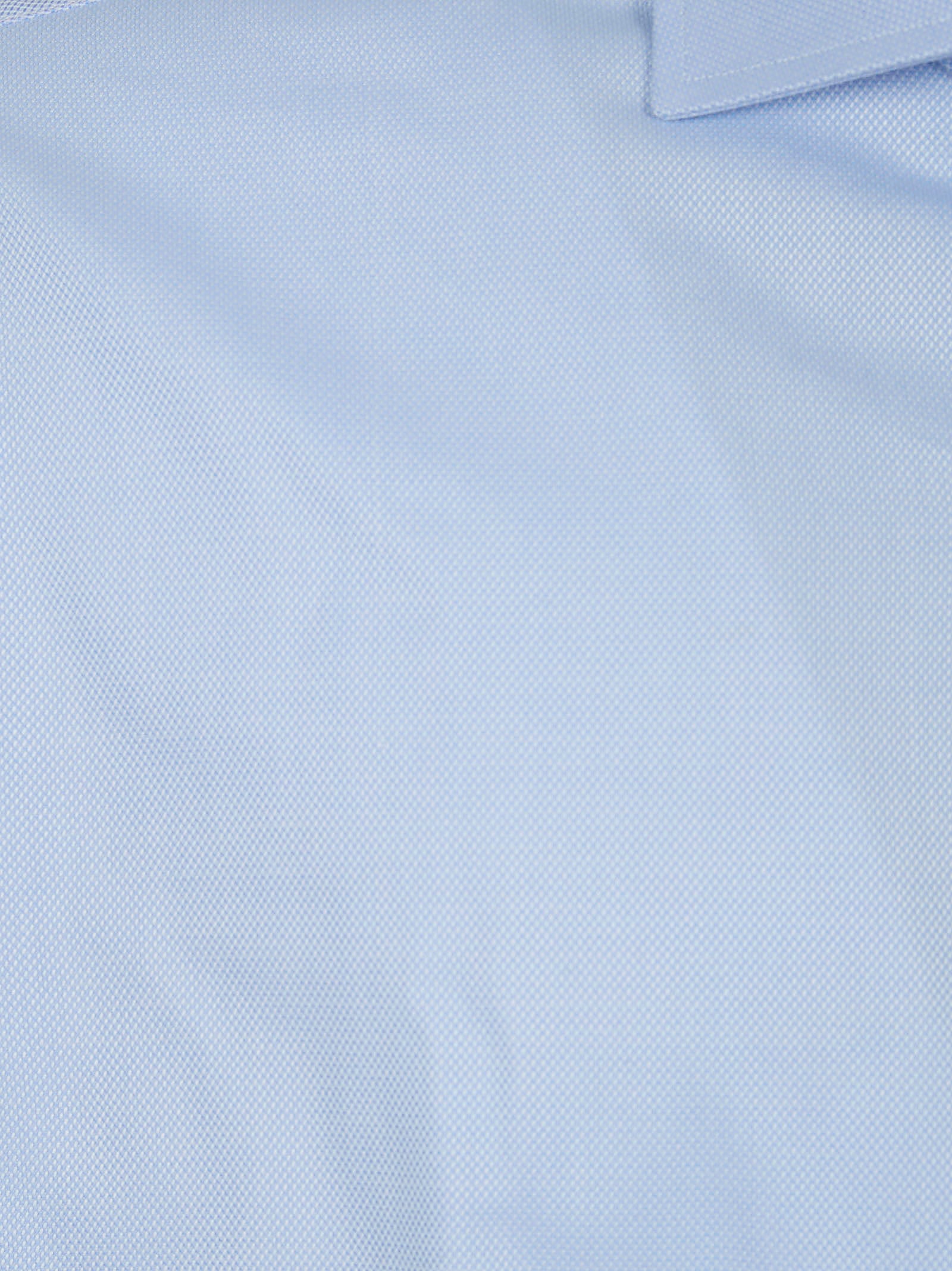 Neck Shirt Blue Camicia
