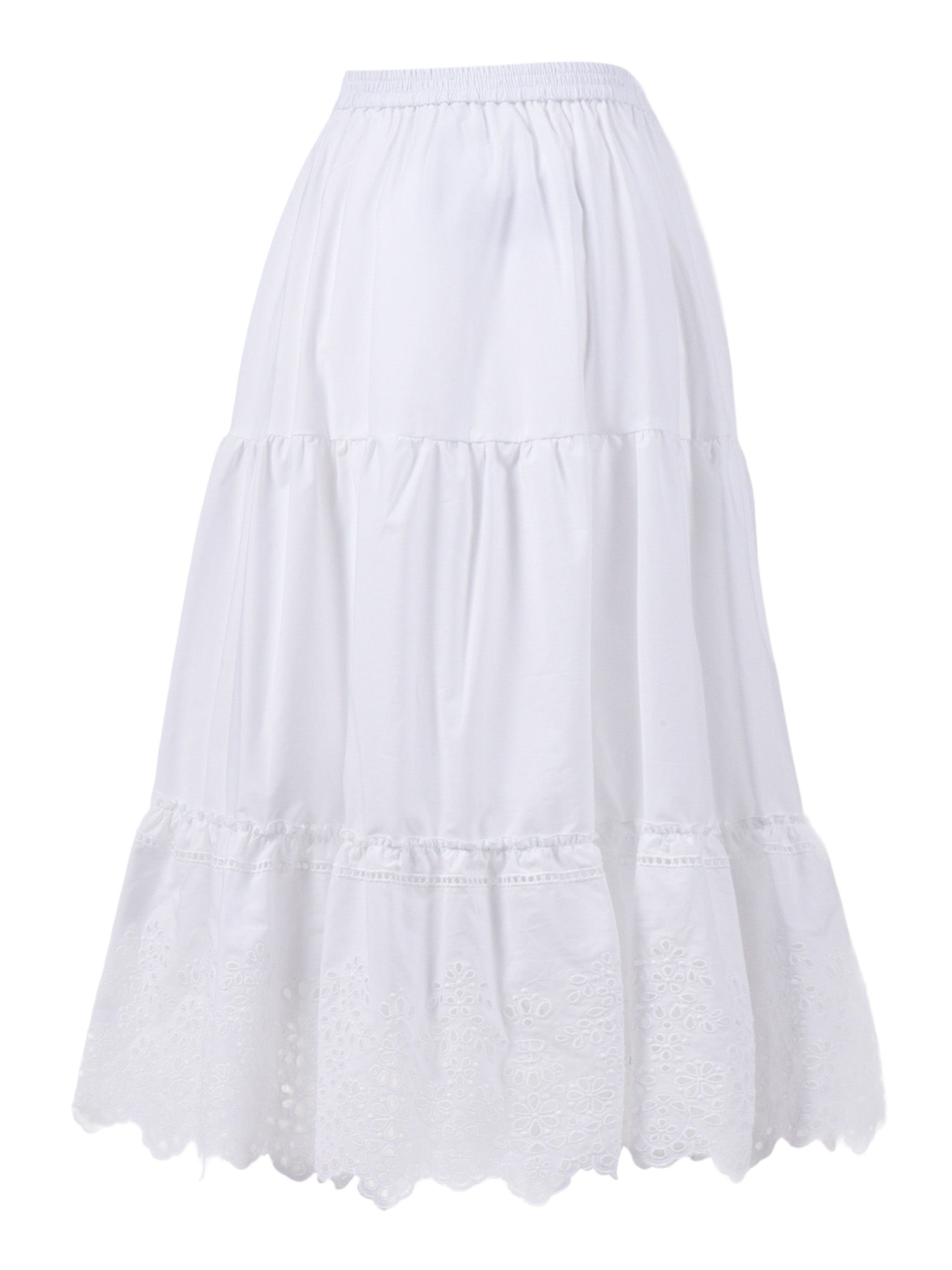 LONG SANGALLO SKIRT White