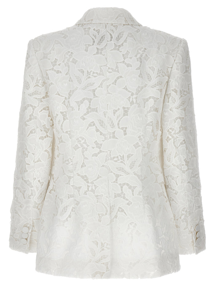 Natura Lace blazer White Polyester Blazer, Suits