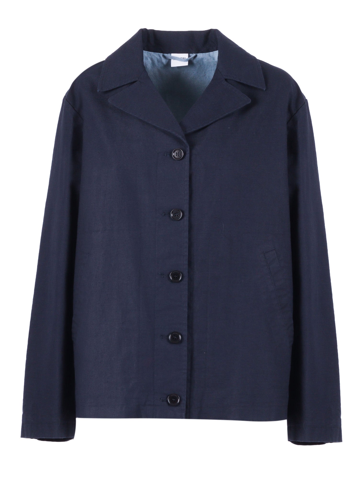 Woman Jacket Blue Cotton