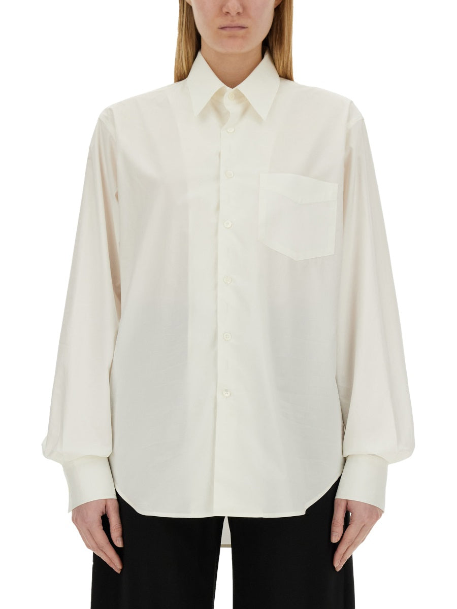 Oversize Fit Shirt White Cotton
