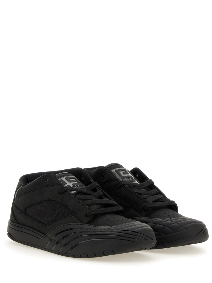 Skate Sneakers Black Calf Leather Trainers