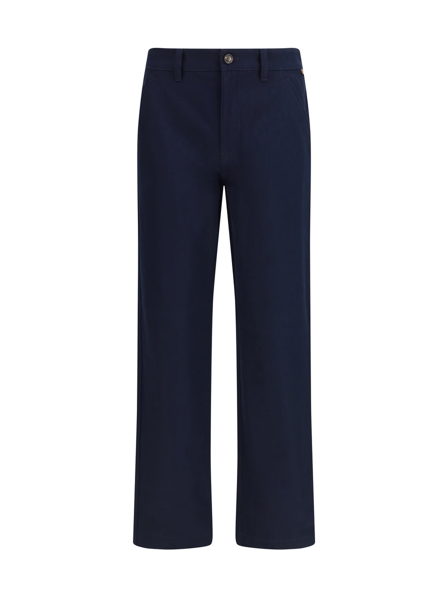 Burberry 100% Cotton trousers in navy