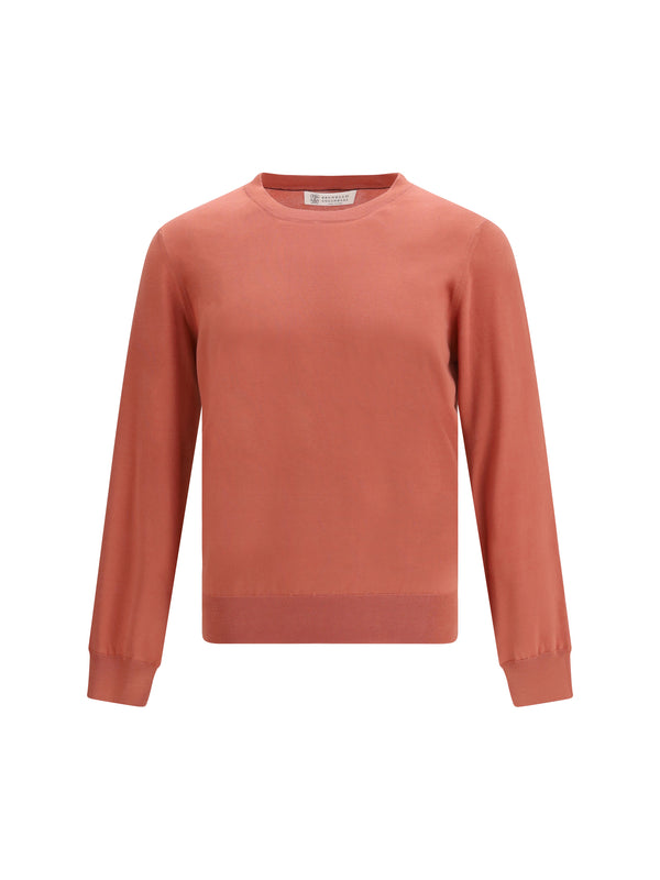 Brunello Cucinelli 100% Cotton sweater in orange