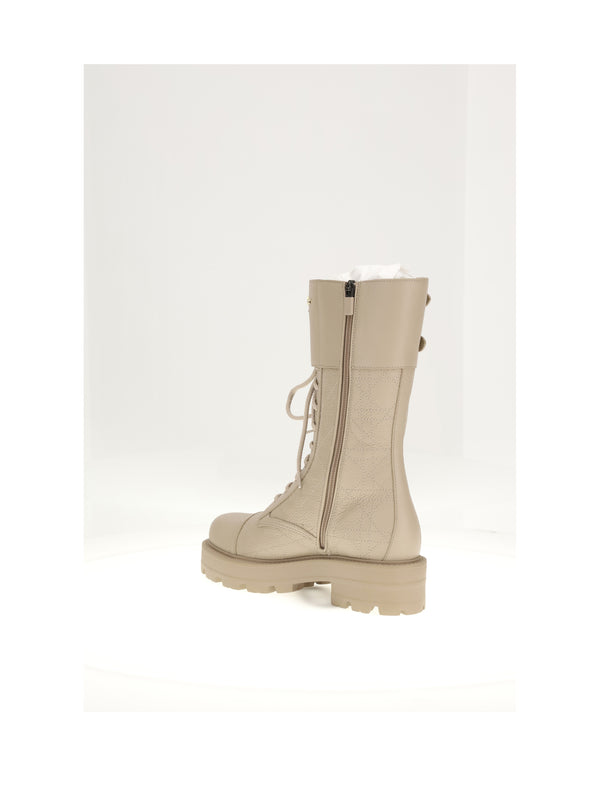 Boots D-Trap Low Beige Calf Leather