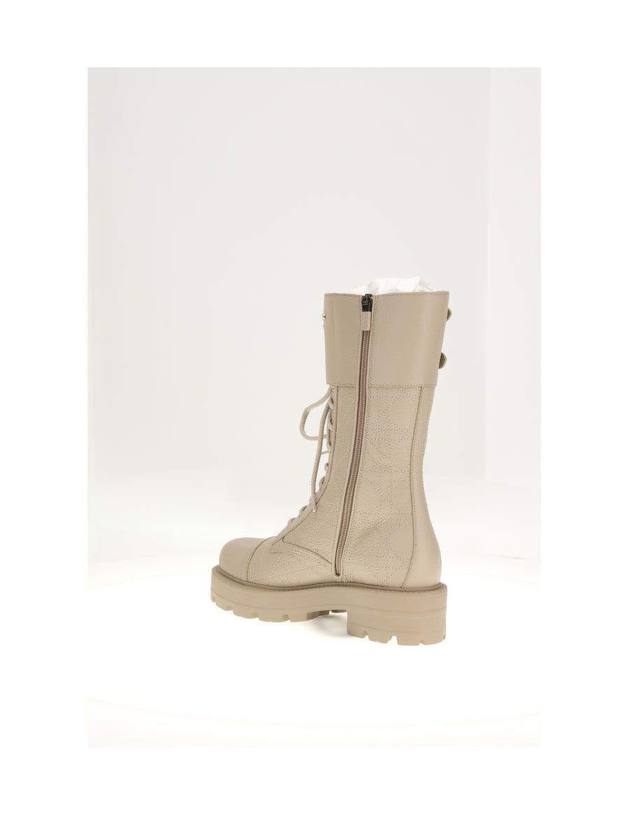 Boots D-Trap Low Beige Calf Leather