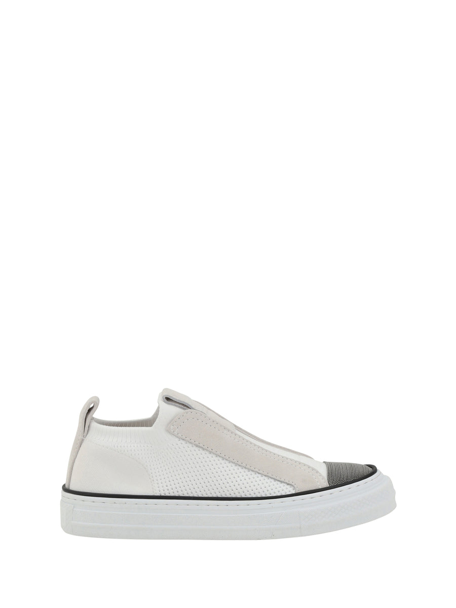 Brunello Cucinelli Upper: 100% Nylon; Sole: 100% Rubber sneakers in white