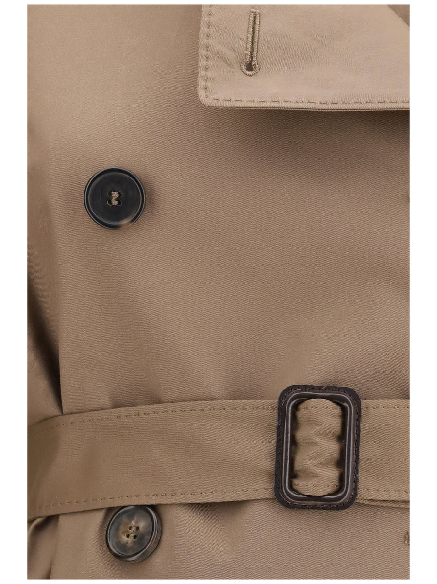 Trench Coat The Cube Dark Gold Cotton Puffer Jackets