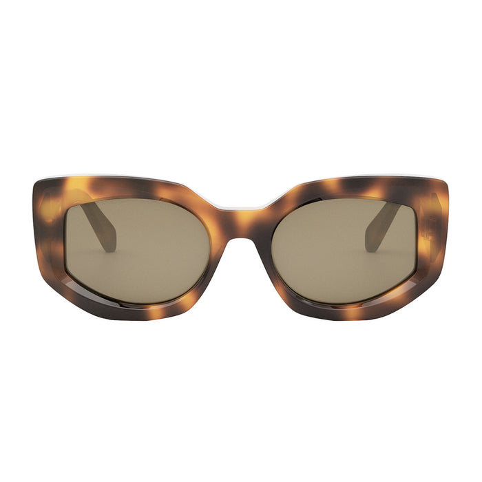 Celine CL40277I 3 Dots 53E Havana Marrone Acetate Occhiali Da Sole