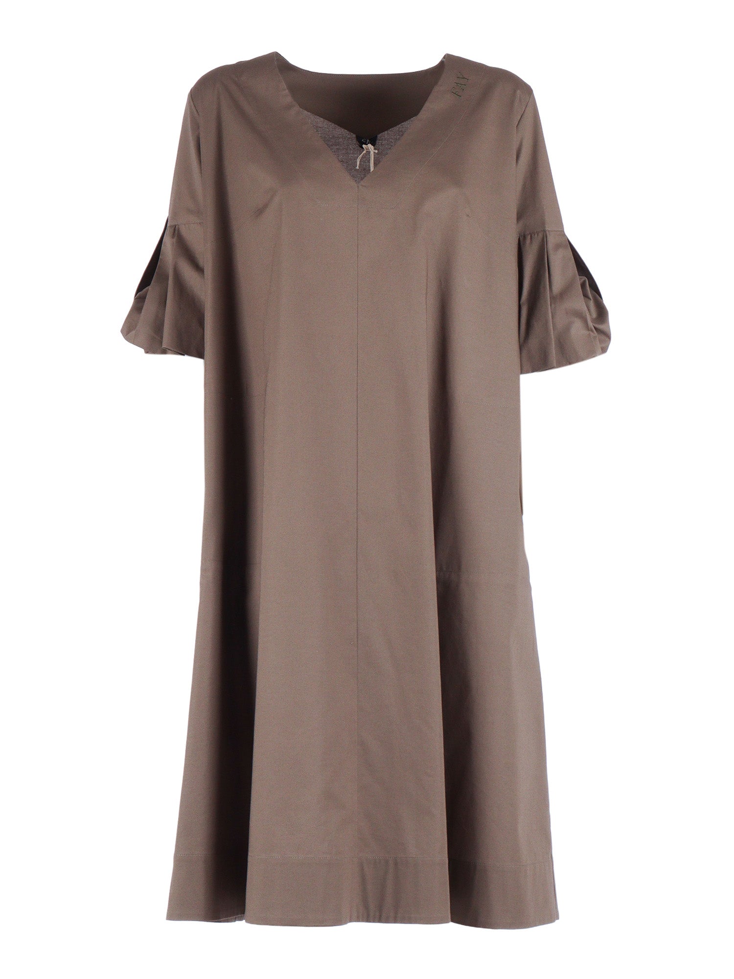 V-NECK DRESS Multicolor Cotton Elastane