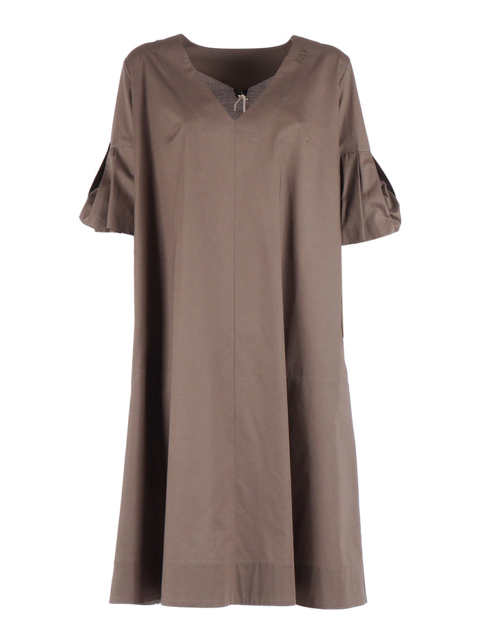 V-NECK DRESS Multicolor Cotton Elastane