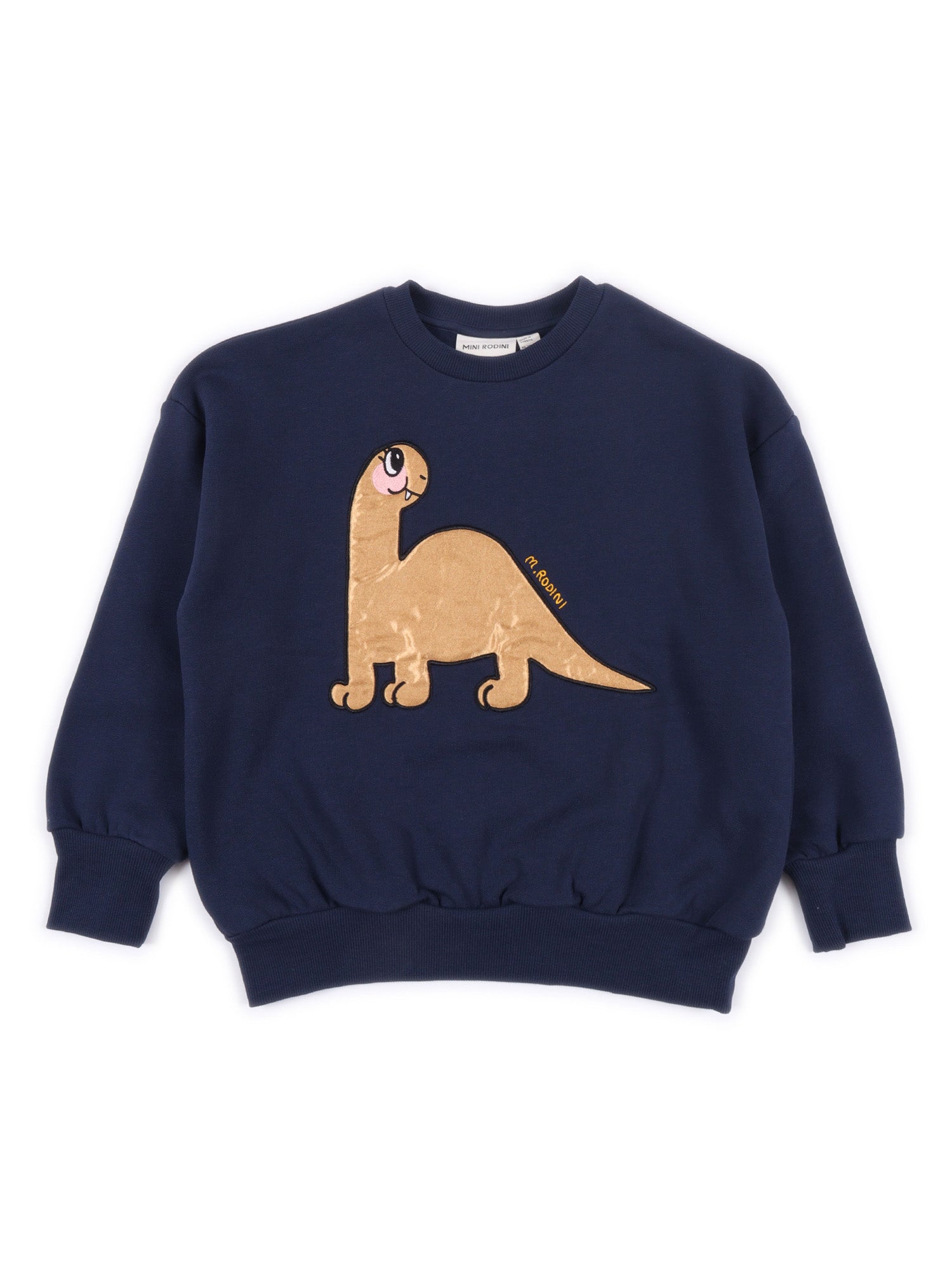 Dino Application Sweatshirt Blue Organic Cotton