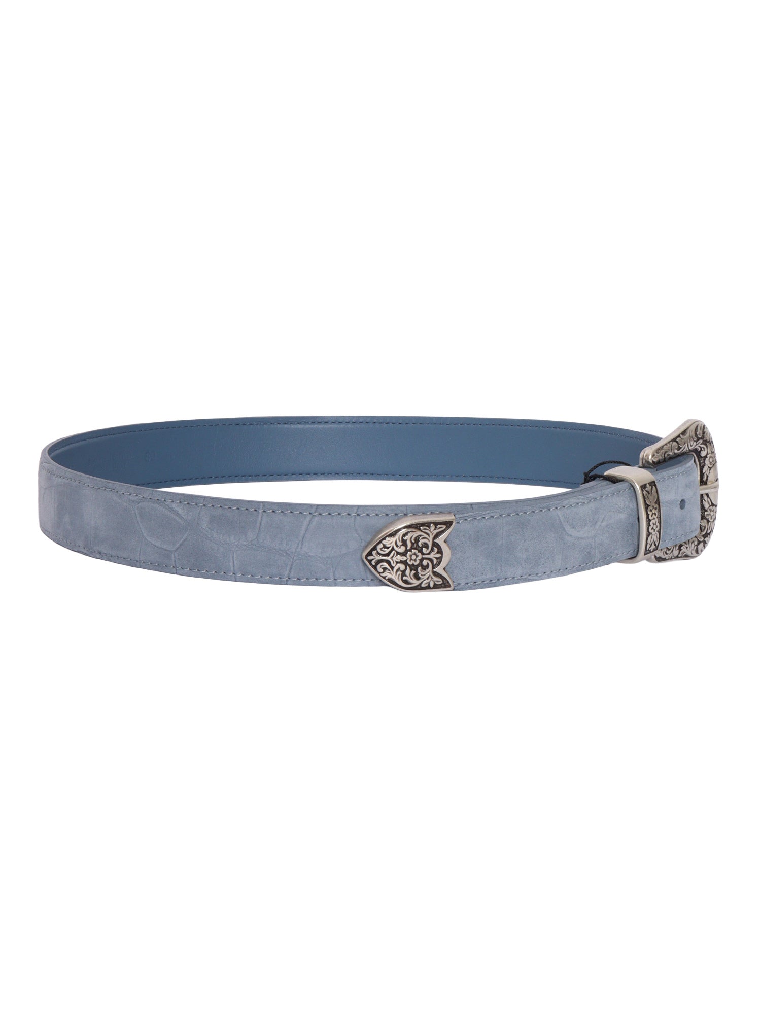 BELT Light Blue Calf Leather