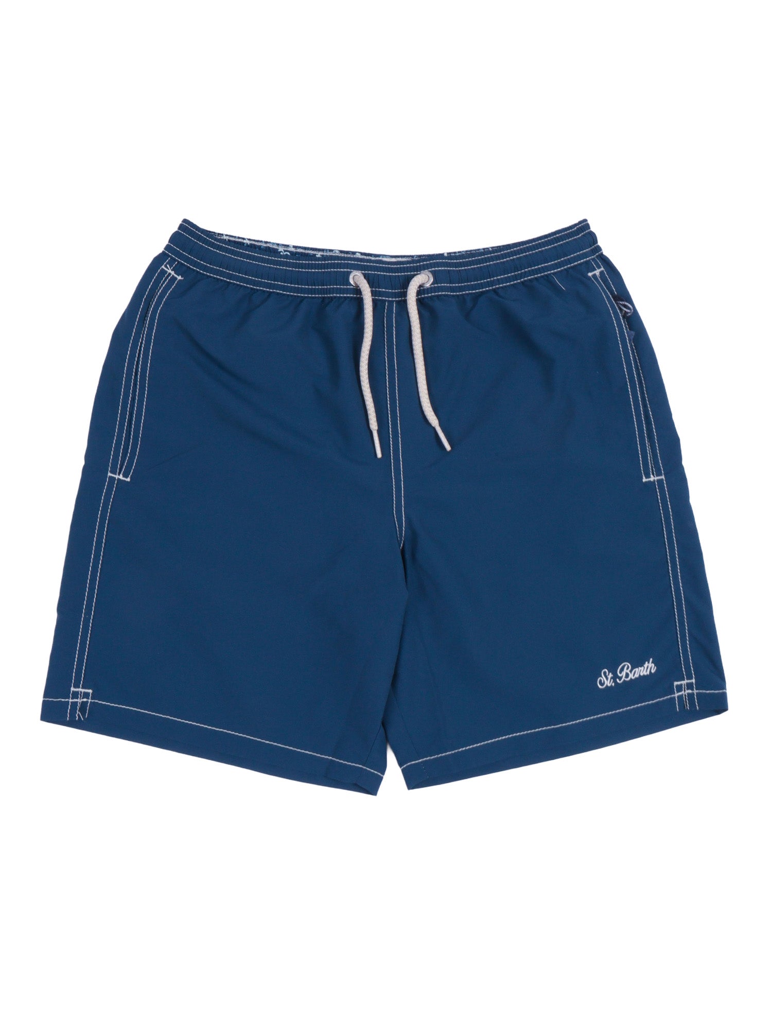 Patmos Jr-Toile 60 Marine Blue Polyester Boxer Mare Bimbo