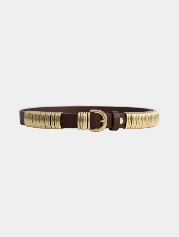 Ring Belt Gold Brown +