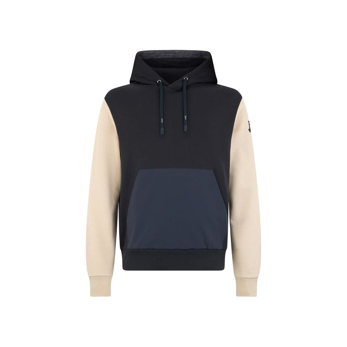Herno Colour-Block Hooded Sweatshirt Blue Cotton