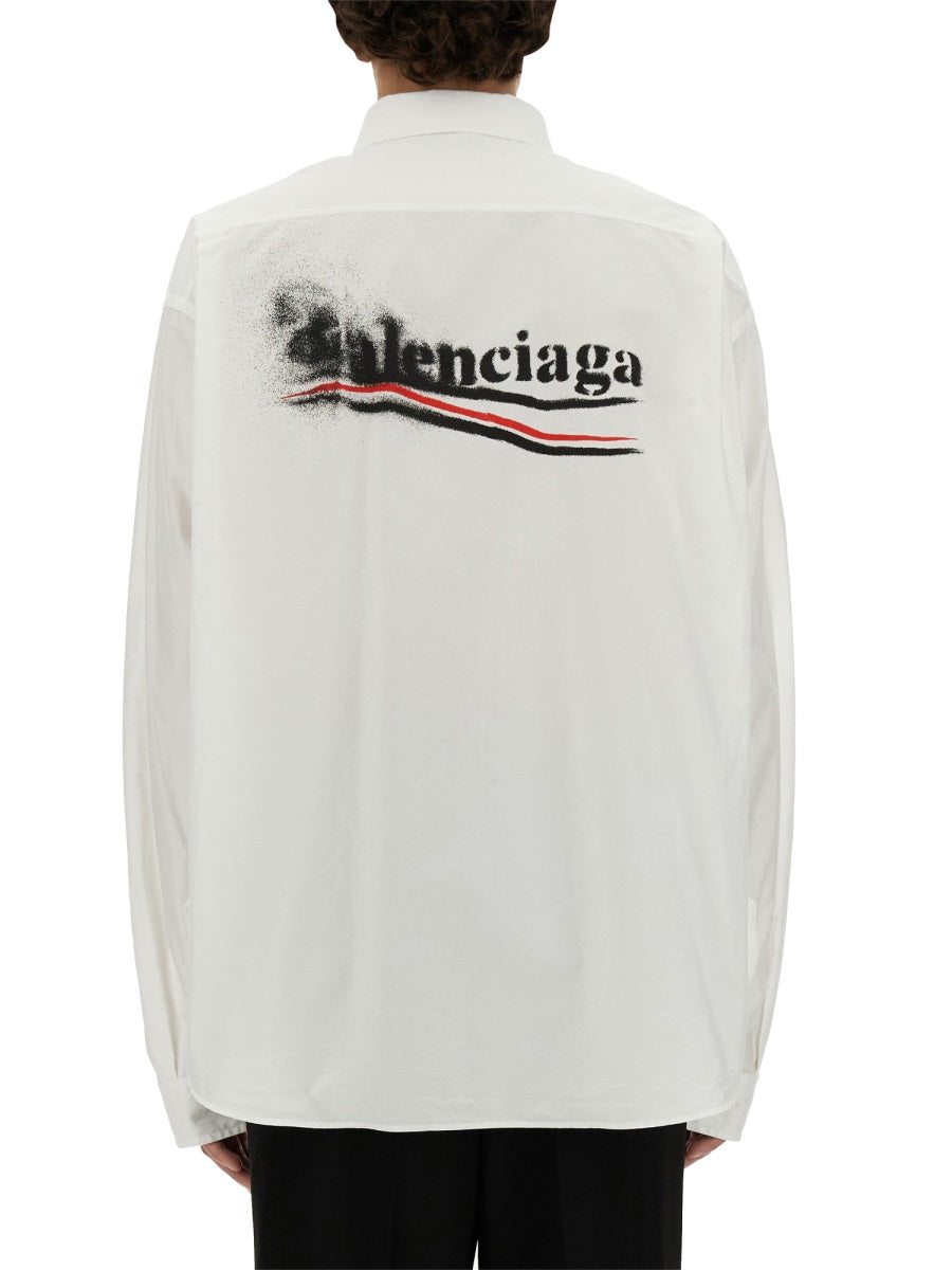 Shirt Large Fit White Cotton