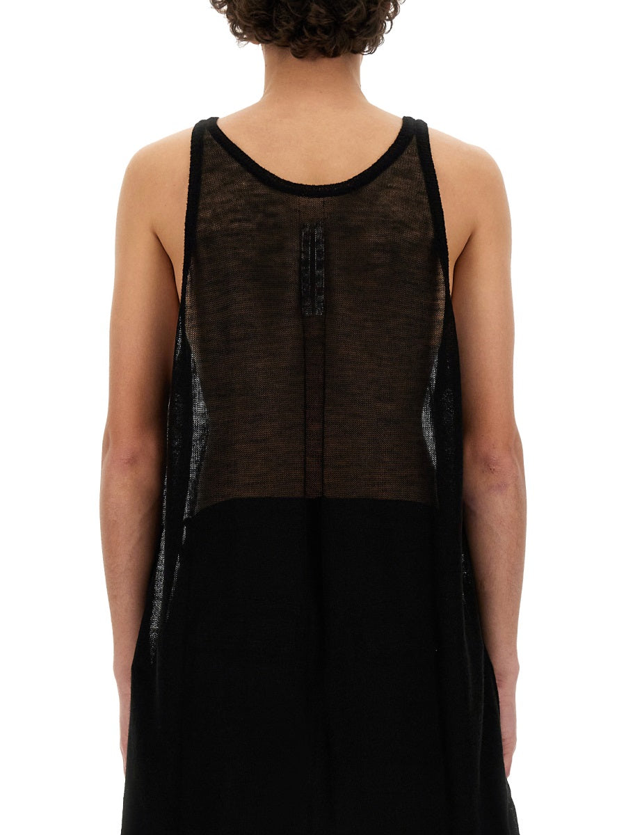 Knitted Tank Top Black Wool
