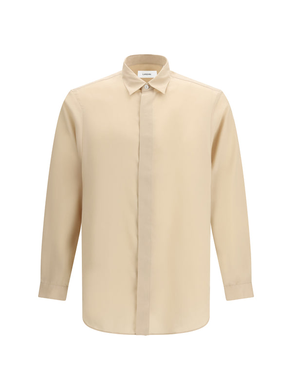 Lardini 90% Tencel; 10% Linen shirt in beige