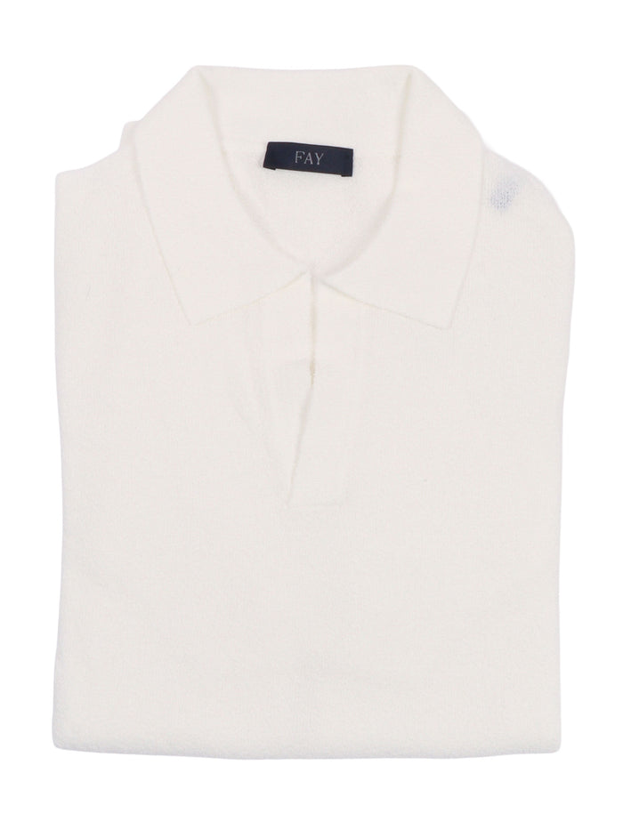 POLO White Cotton Polyamide Shirt
