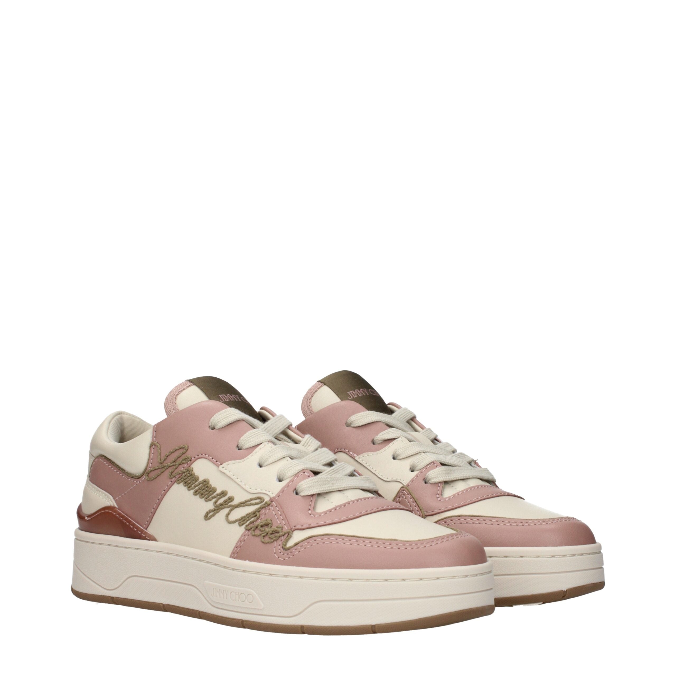 Jimmy Choo Leather sneaker in pink — view 2