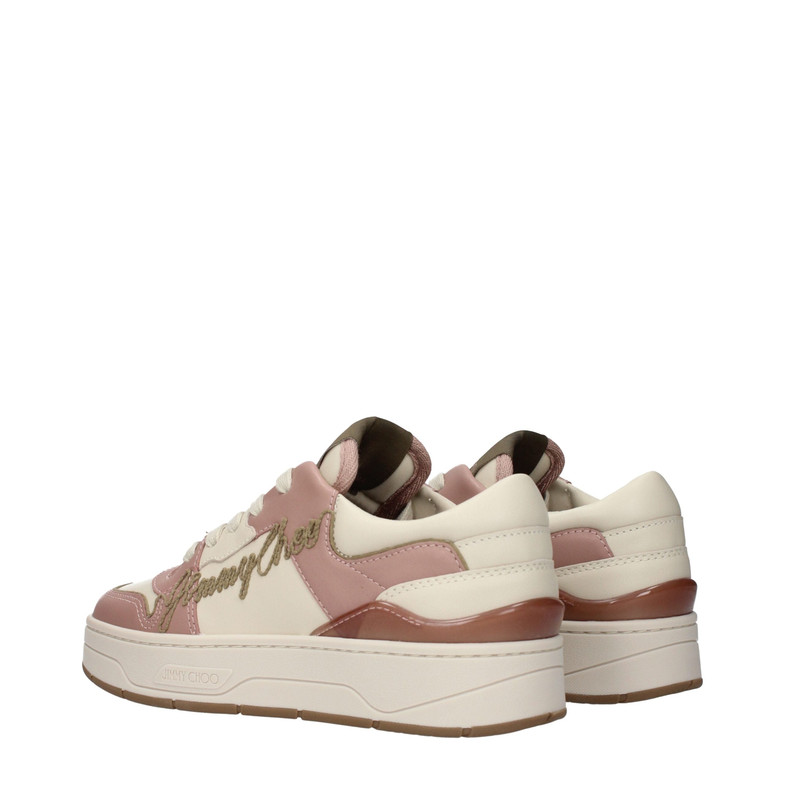 Jimmy Choo Leather sneaker in pink — view 4