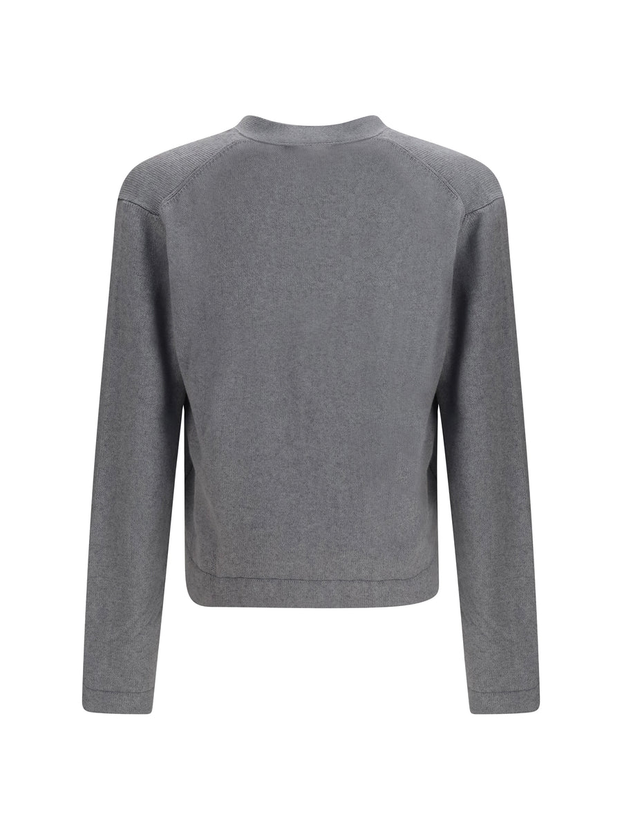 Cardigan Alex Dark Grey Melange Cotton