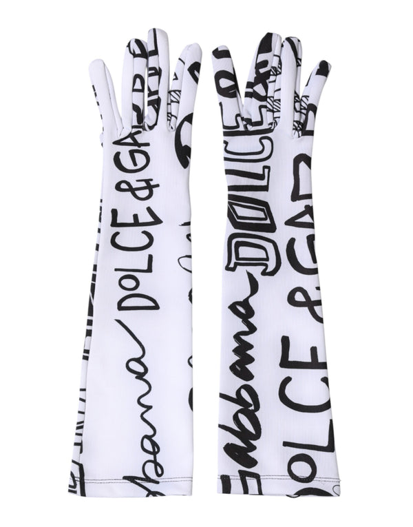 Dolce & Gabbana 10% Elastane gloves in white
